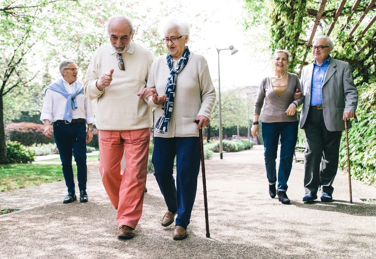 old people walking